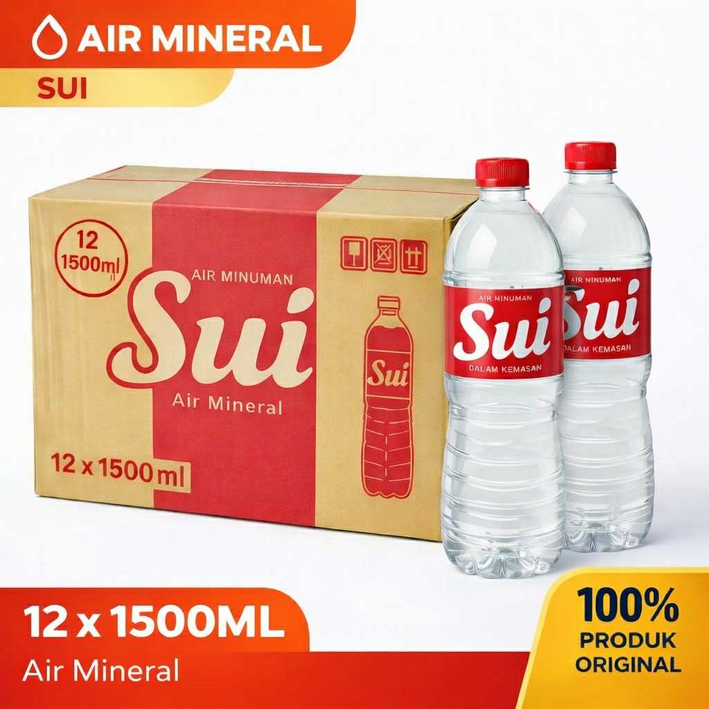 Air Mineral Sui 1500ml isi 12 Botol