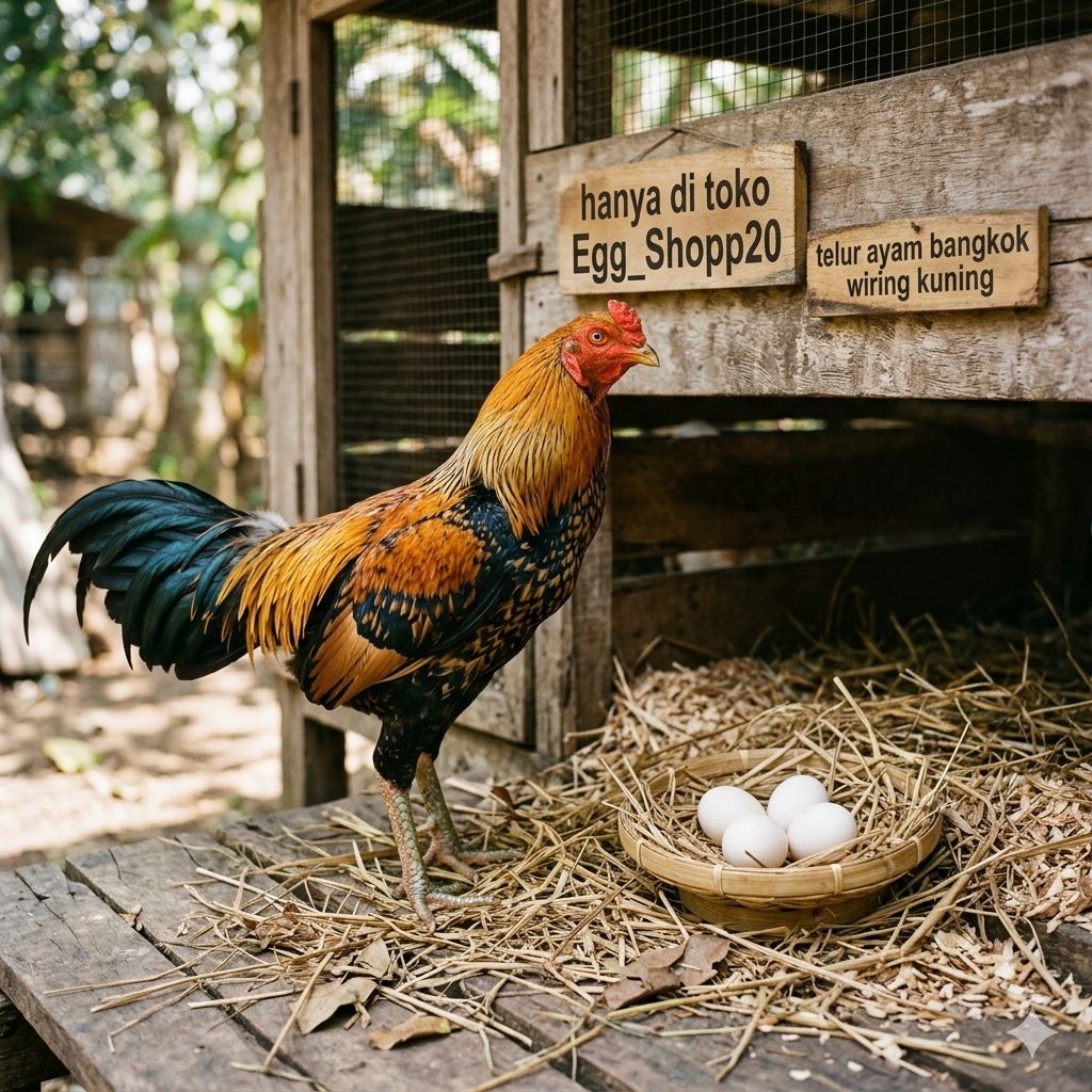 Paket hemat 3 Telur Ayam Bangkok Wiring kuning ORI siap ditetaskan Egg_shopp20
