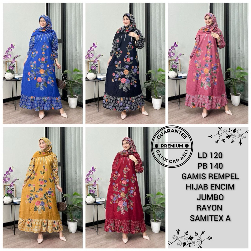 Daster batik + Hijab