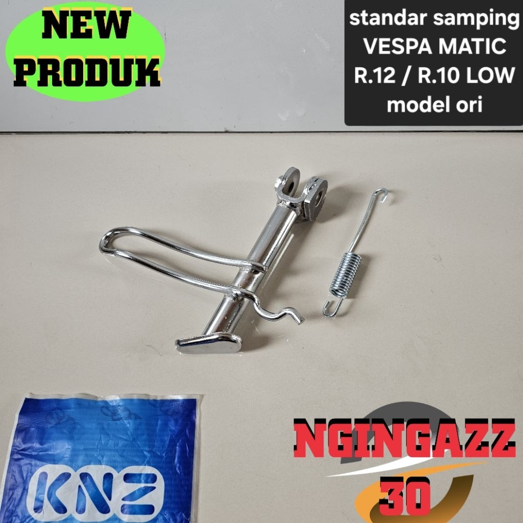 STANDAR SAMPING VESPA MATIC PENDEK RING 10 CHROME MODEL ORI
