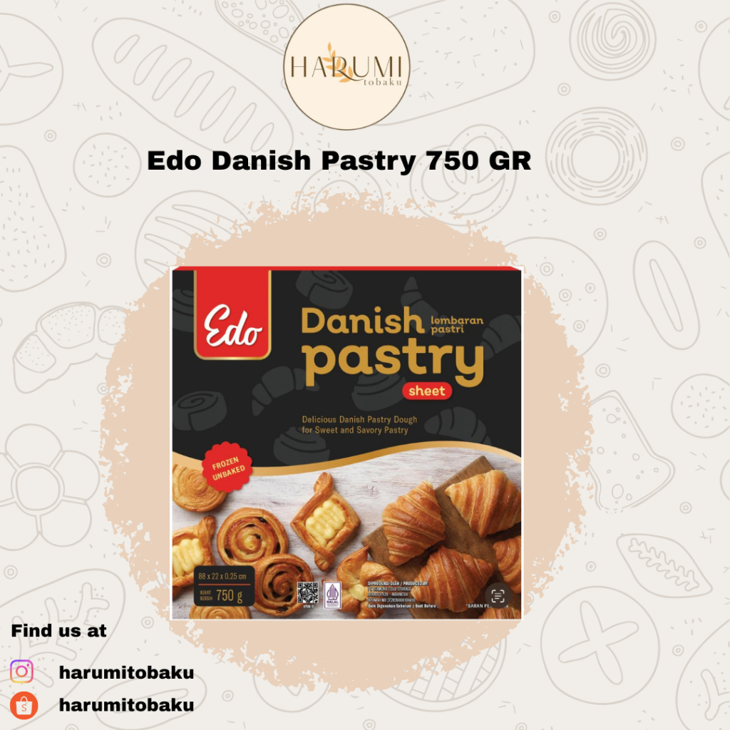 Edo Danish Pastry / Danish Kulit Pastry Edo - 750 Gr
