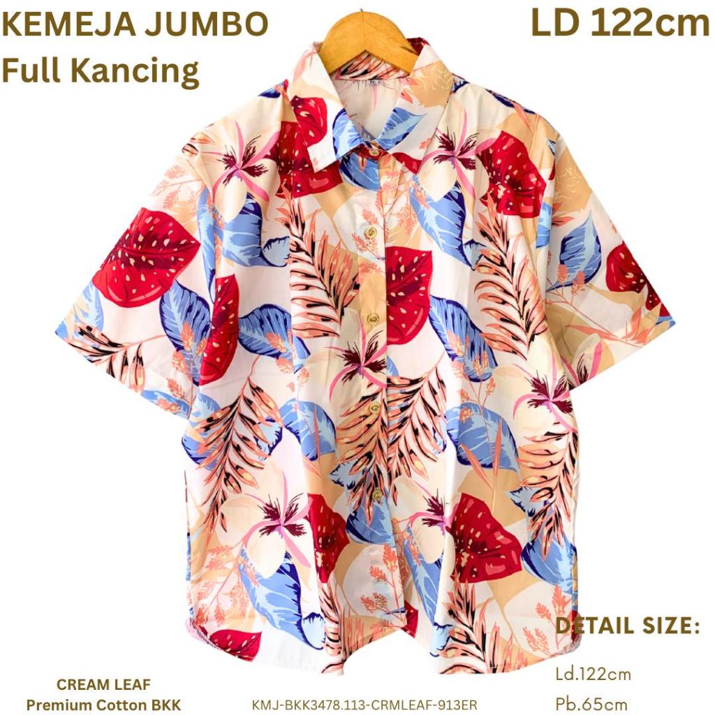 KEMEJA WANITA KEKINIAN JUMBO PREMIUM KATUN ADEM LD 120CM / KEMEJA JUMBO STYLE KOREA  / ATASAN WANITA