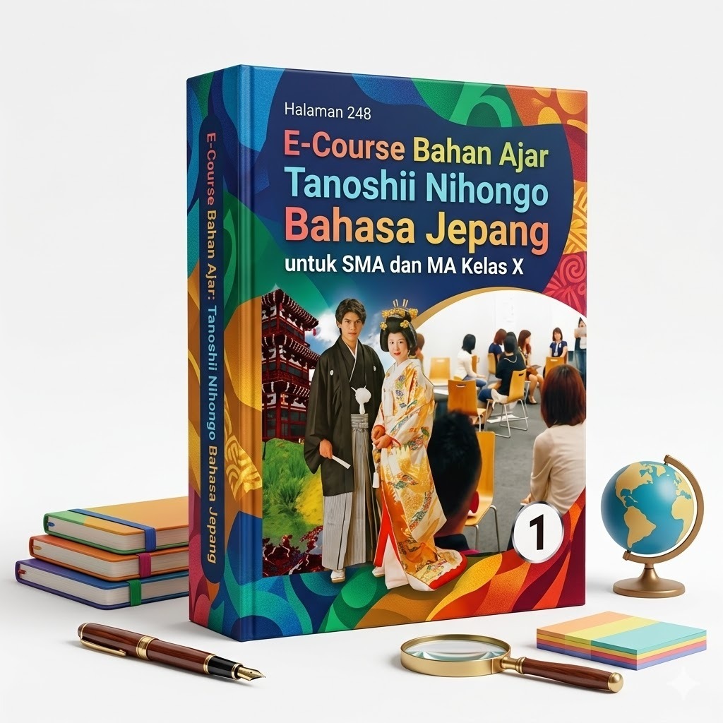 E-Course Bahan Ajar - Tanoshii Nihongo. Bahasa Jepang untuk SMA dan MA Kelas X