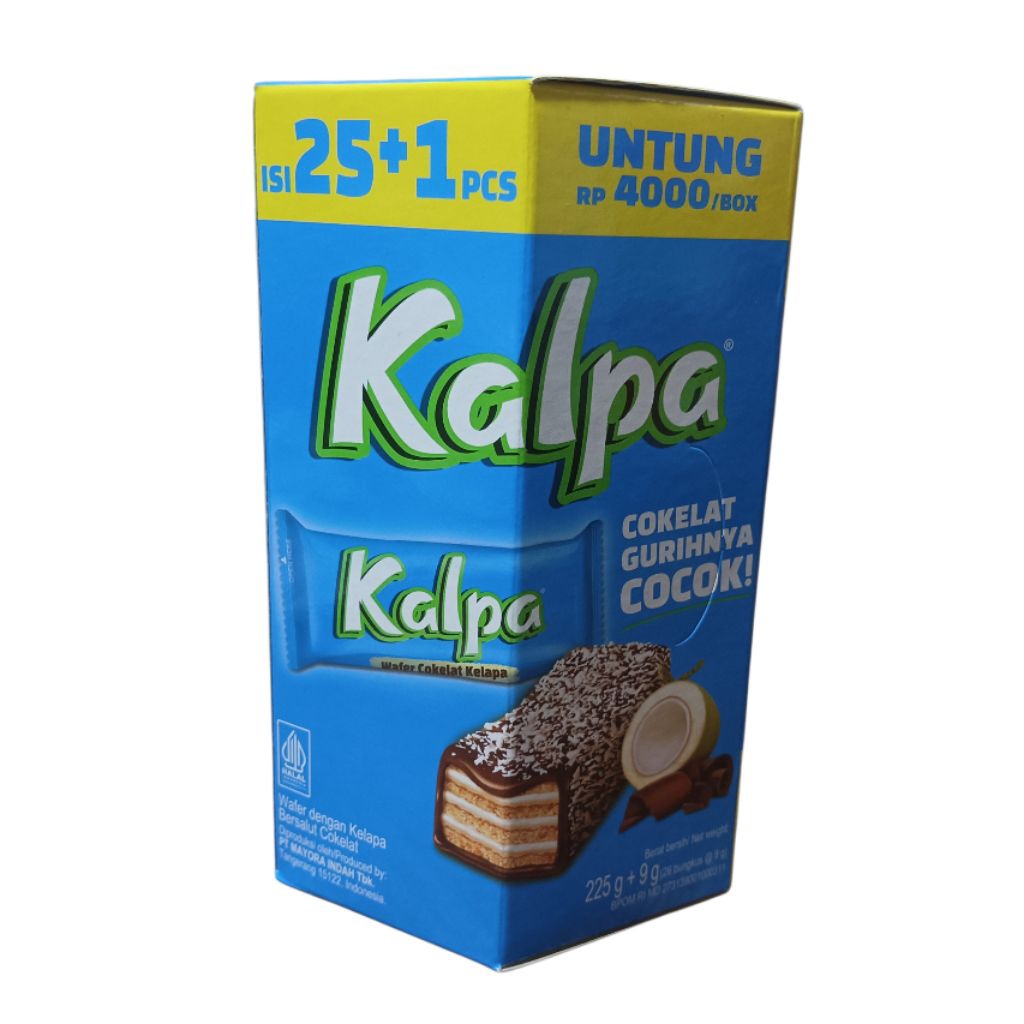 [NEW] Kalpa Wafer Cokelat Kelapa Mini Pack (25+1)pcs x 9g | KALPA WAFER COKELAT KELAPA MINI PACK (25