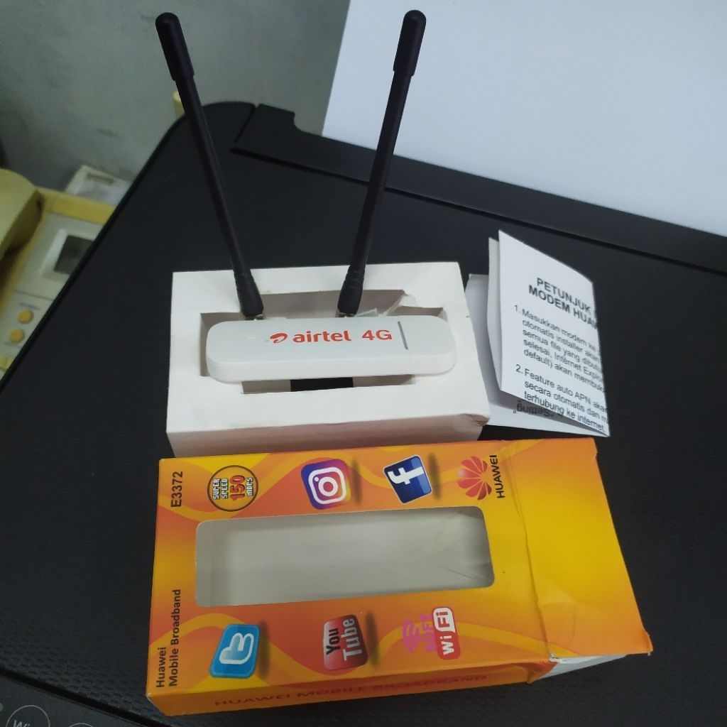 [BEKAS] NONWIFI USB MODEM DONGLE HUAWEI E3372-607 hifi air UNLOCK plus Antena