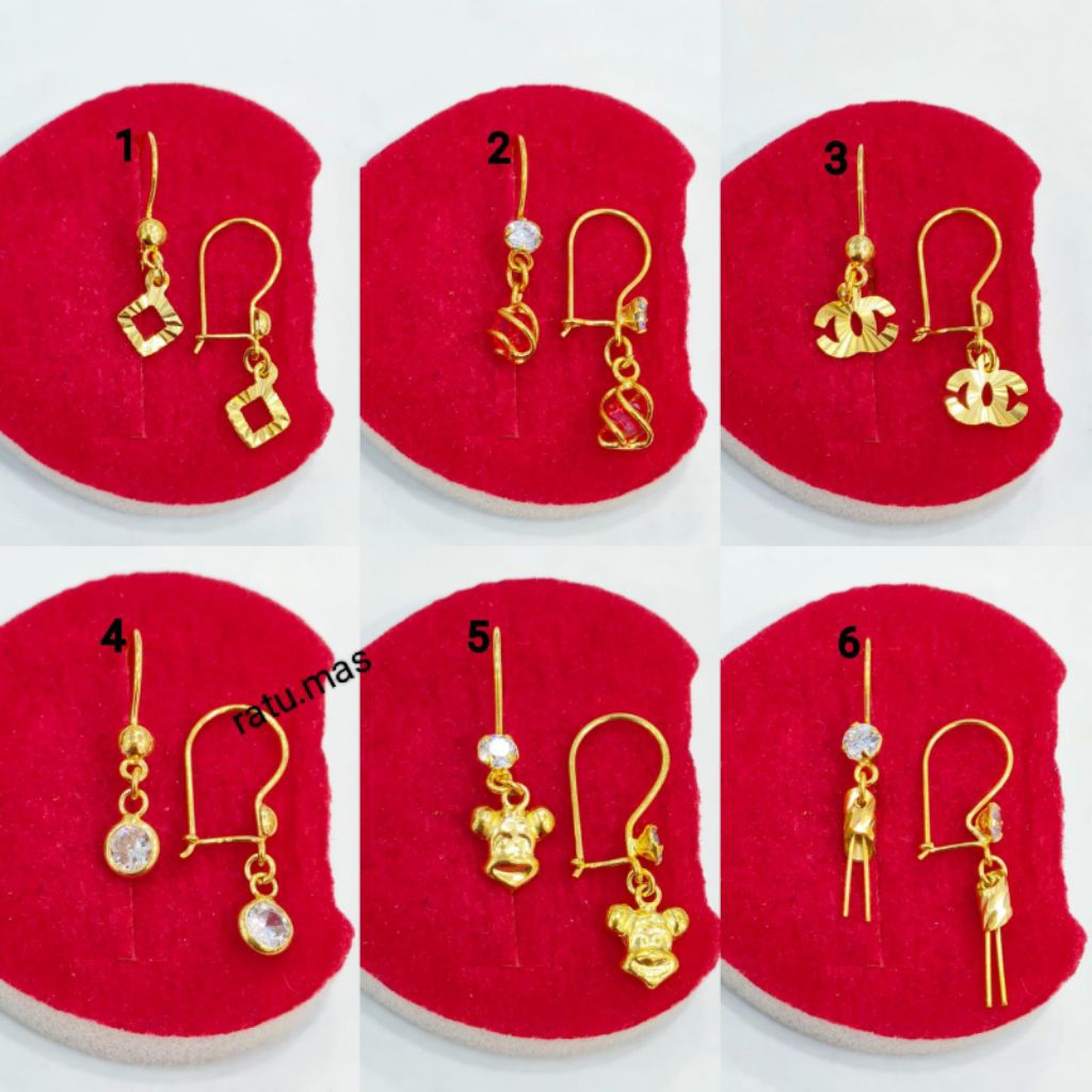 Anting Kait Anak Perak Asli
