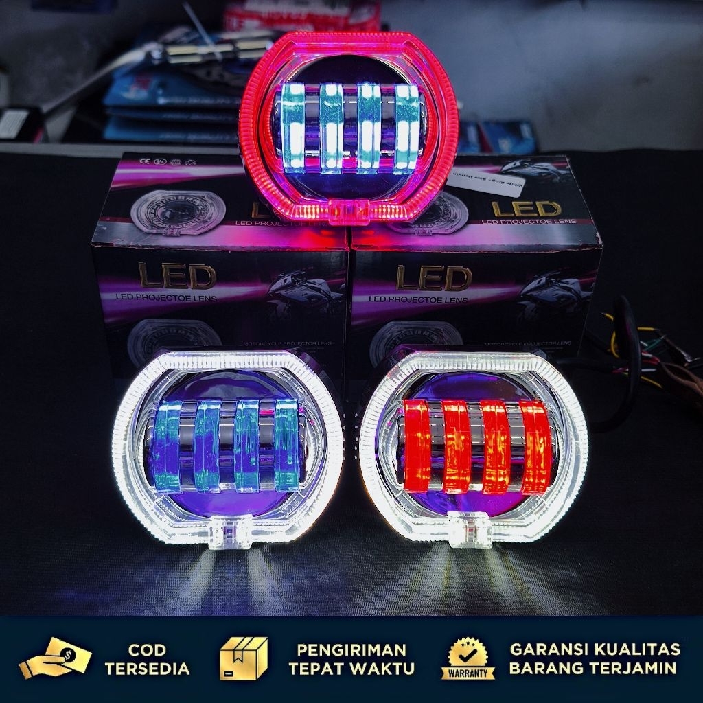LAMPU UTAMA PROJIE BILED DAYMEKER 4.5 INCH UNIVERSAL MOTOR