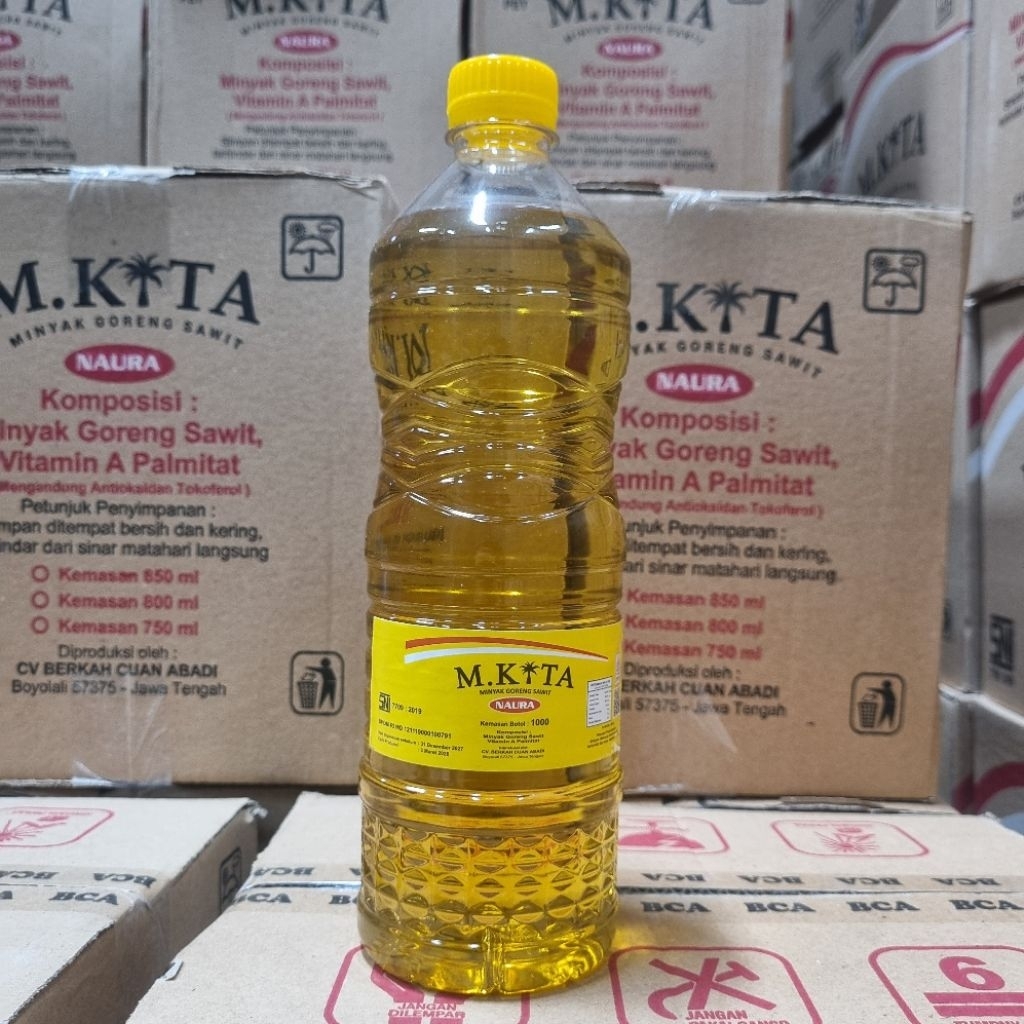 Minyak Goreng M.Kita 1 liter (1000mL) Botol - ecer dan grosir minyak goreng kelapa sawit