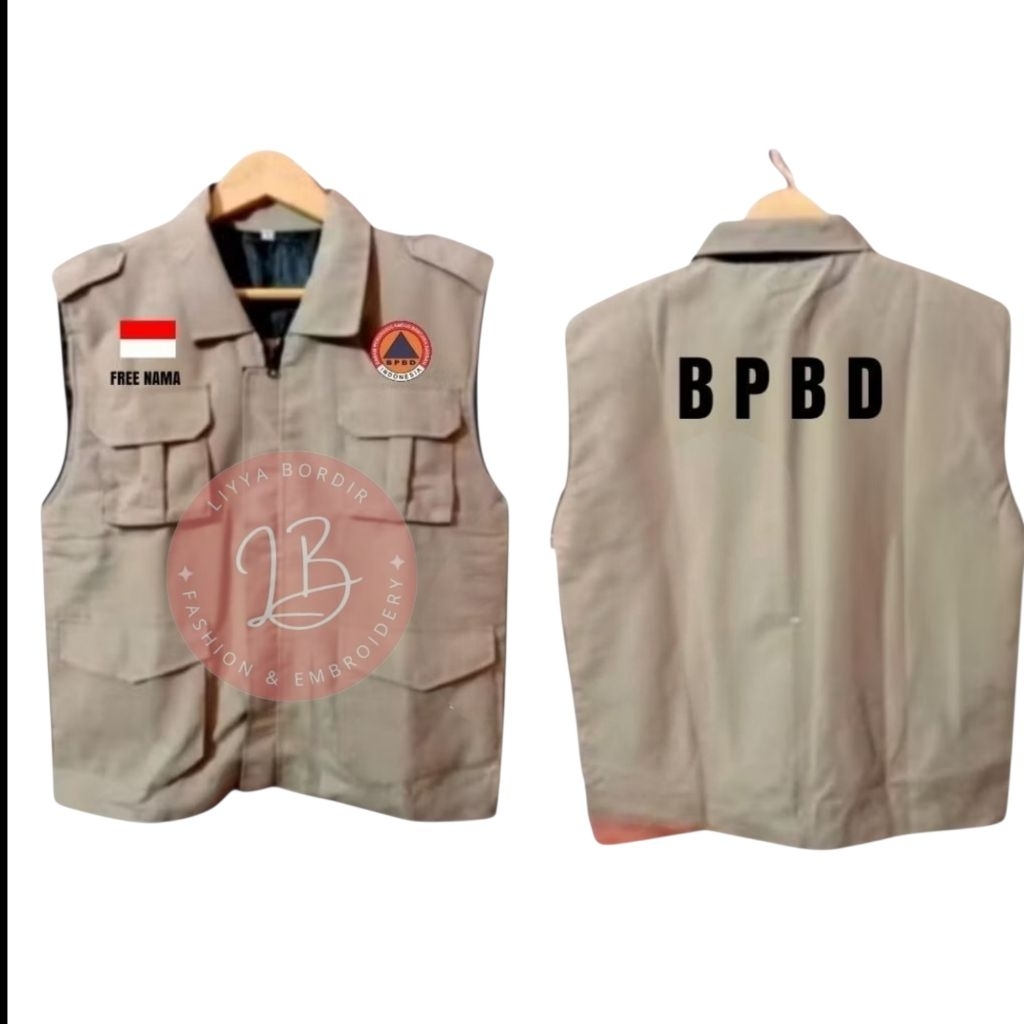 Rompi BPBD Bordir Komputer Warna Cream