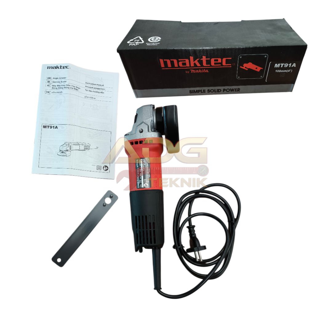 mesin gerinda tangan maktec MT91 gerinda sudut maktec angle grinder maktec