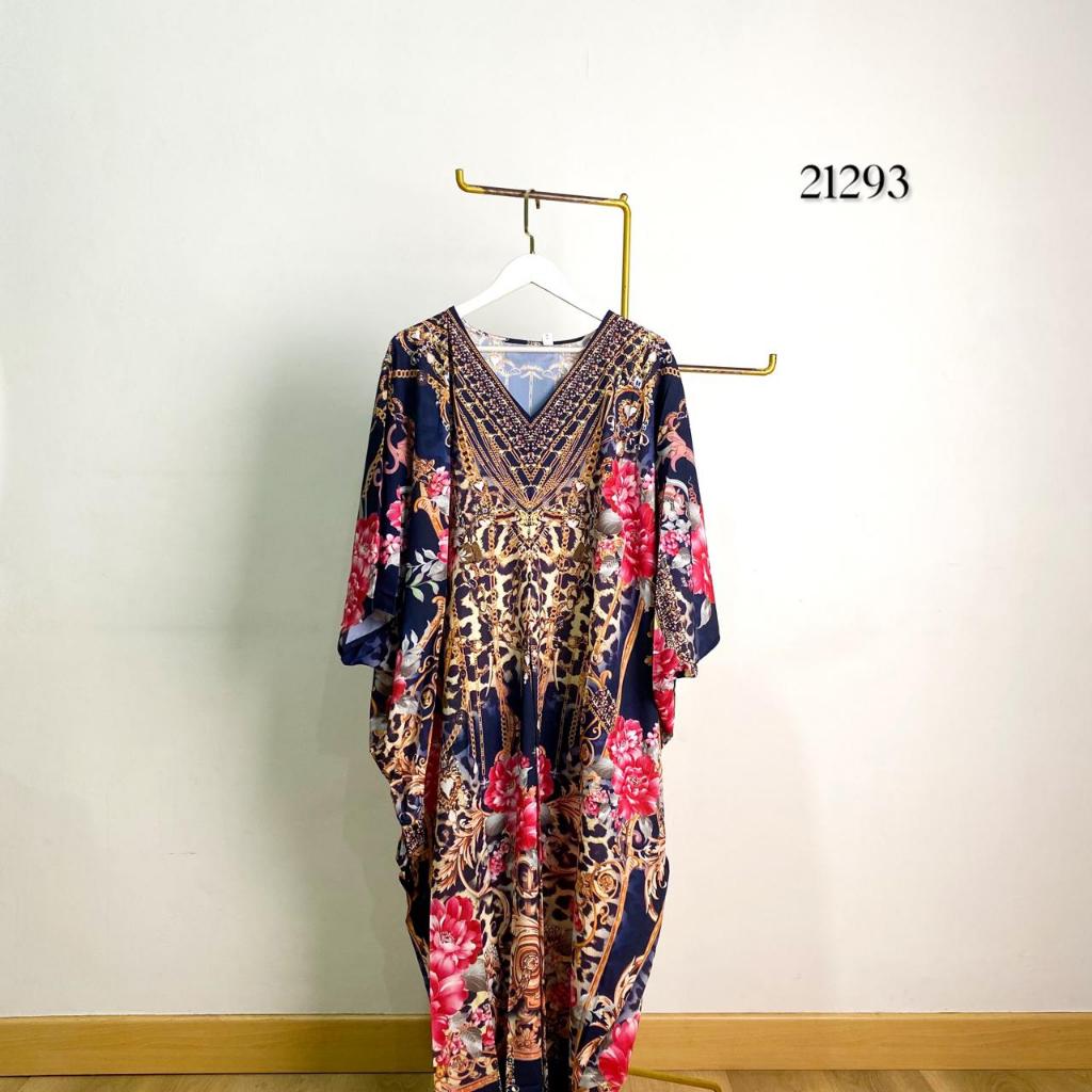 521596 - 21293 LONG MAXI SLIKY  FULL MOTIF PRINTING VARIASI MOTIF  KAFTAN V NECK PREMIUM WANITA TERU