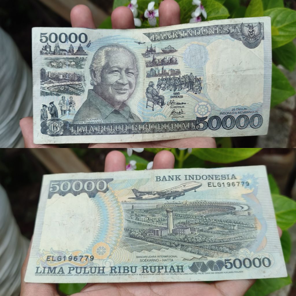 Koleksi Uang Kuno Rp50000 Soeharto Asli