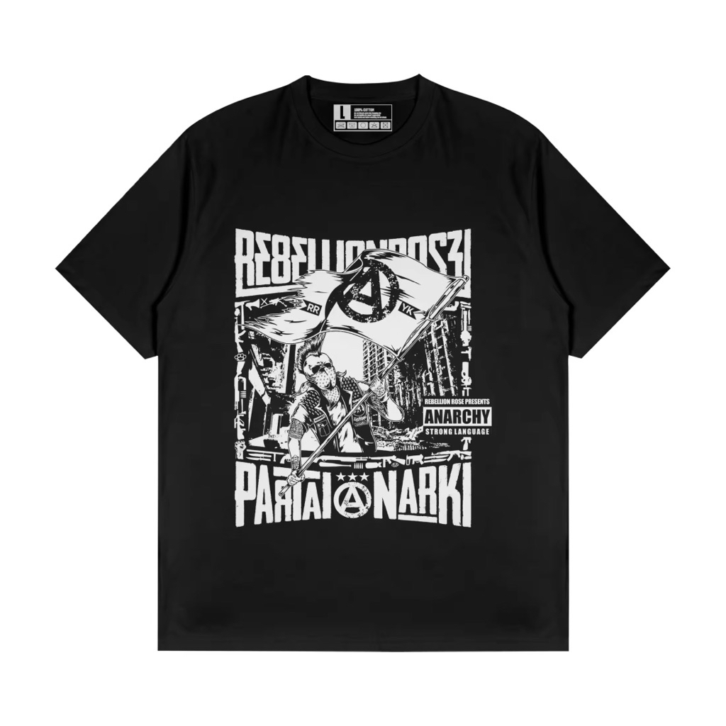 Rebelliondos Partai Anarki Black T-Shirt
