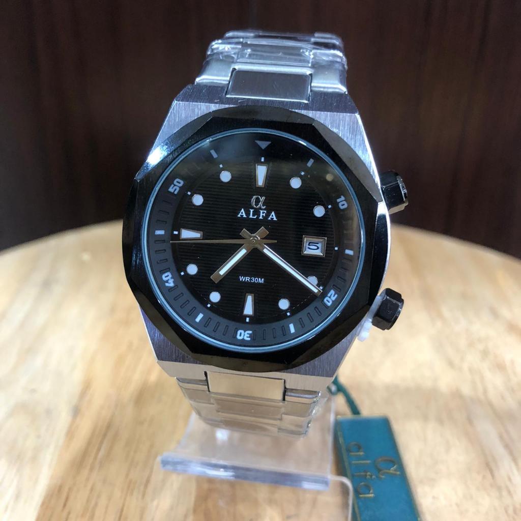 Jam Tangan Pria ALFA Rantai Besi Original