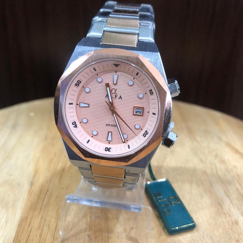 Jam Tangan Pria ALFA Rantai Besi Original