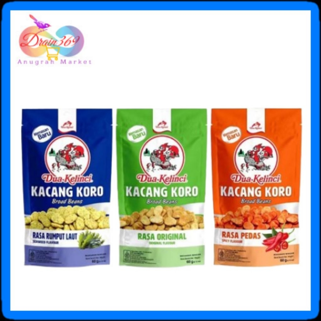 DUA KELINCI KACANG KORO PEDAS 60GR