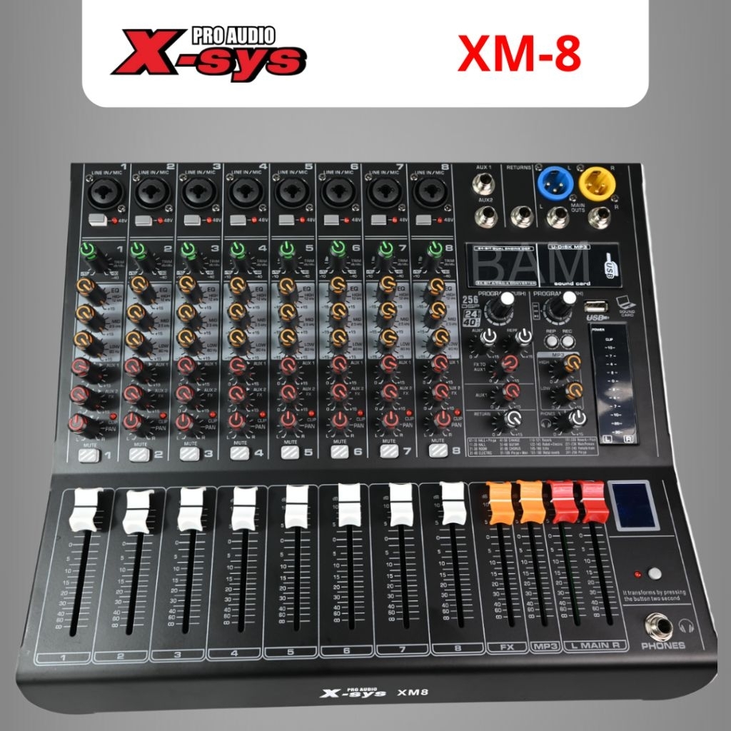 Mixer XSYS XM8 Professional Audio 8 Channel 256 DSP