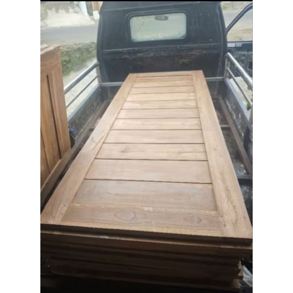 pintu kayu jati dan ukuran kusen mengikuti