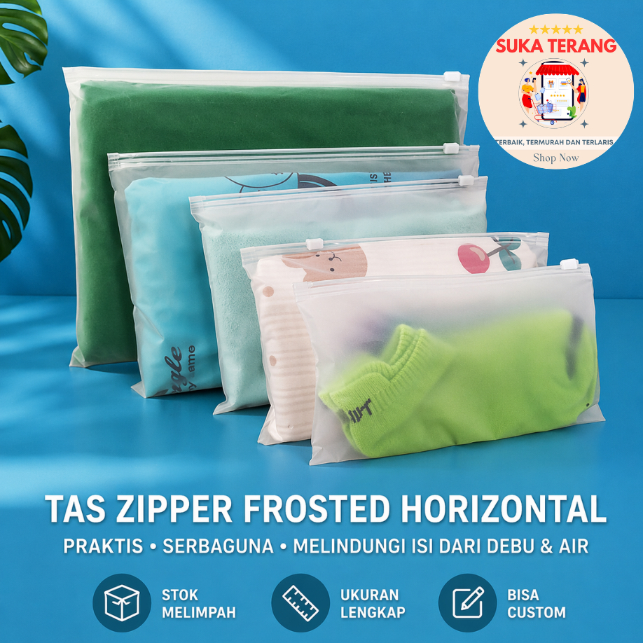 ST Zipper Storage Bag Organizer/ Zipper Bag Dengan Zip Lock / Zipper Storage / Plastik Zip Landscape