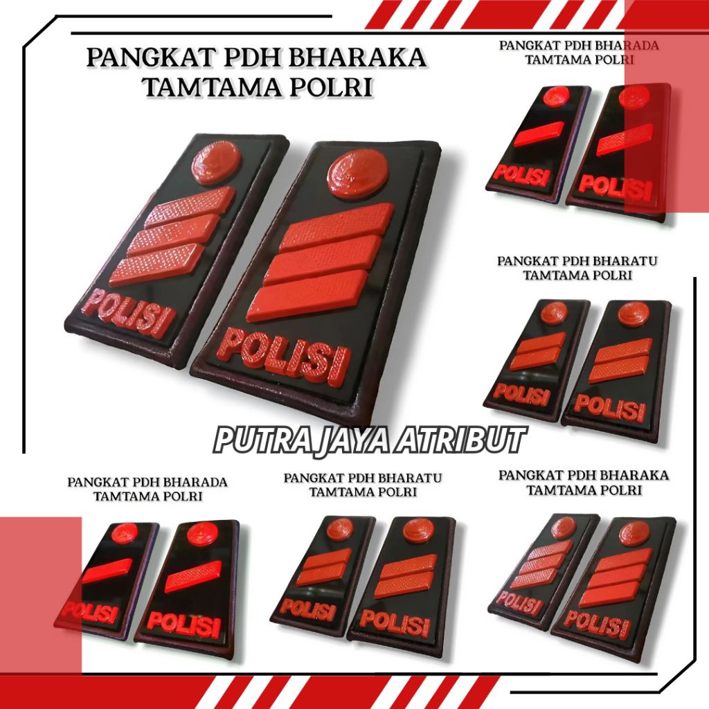 PANGKAT TAMTAMA PDH POLRI | BHARADA | BHARATU | BHARAKA | MIKA KILAP LIS BORDIR EXCLUSIVE PREMIUM QU