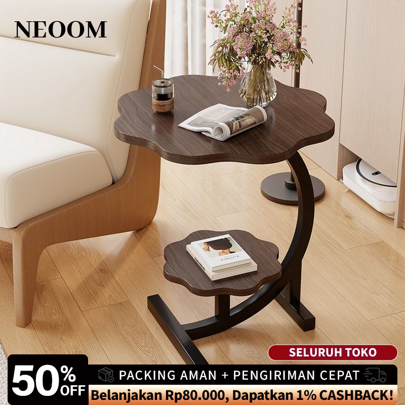 COD Meja Sudut Estetik Minimalis Meja Samping Sofa Modern Meja Kopi Kecil Ruang Tamu Meja Hias Rak T