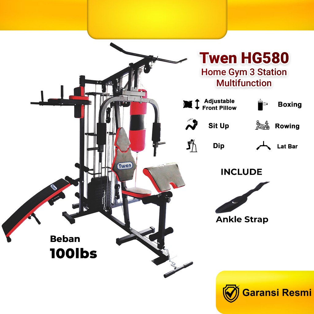 Home Gym Twen HG580 Homegym 3 Sisi Alat Olahraga Alat Gym Set Alat Fitnes
