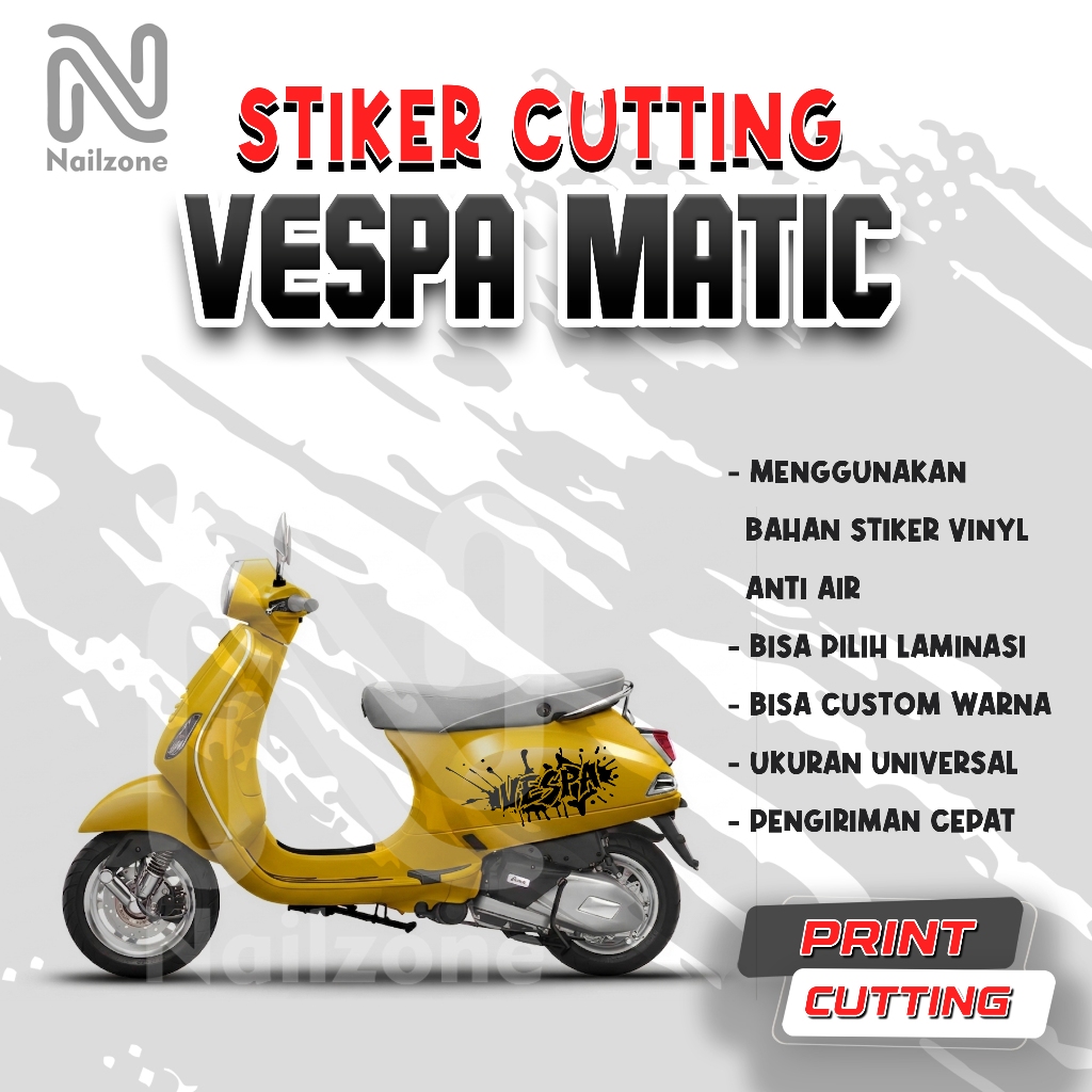 Sticker Motor Vespa / Stiker Vespa Sprint / Sticker Vespa Lx / Stiker Tepong Vespa