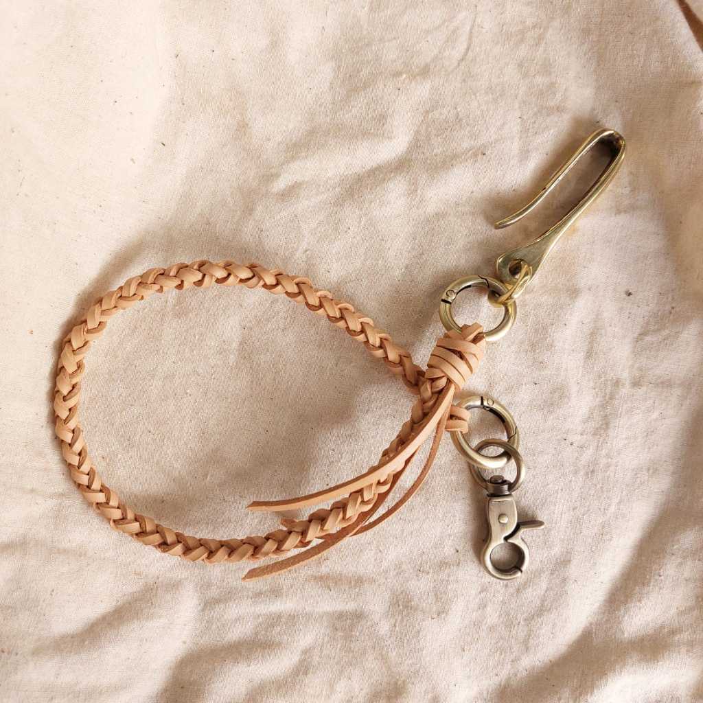 Tali Dompet Pria Kulit Asli Anyam