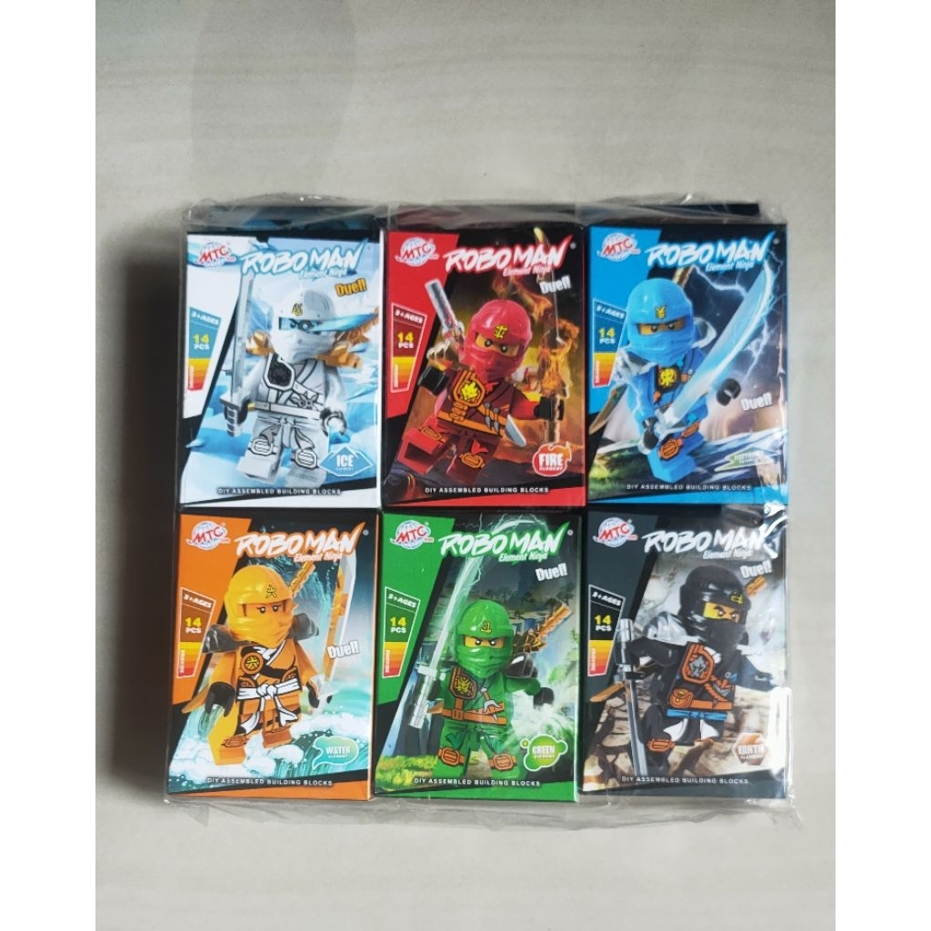 bricks ninja & marvel isi 6 pc