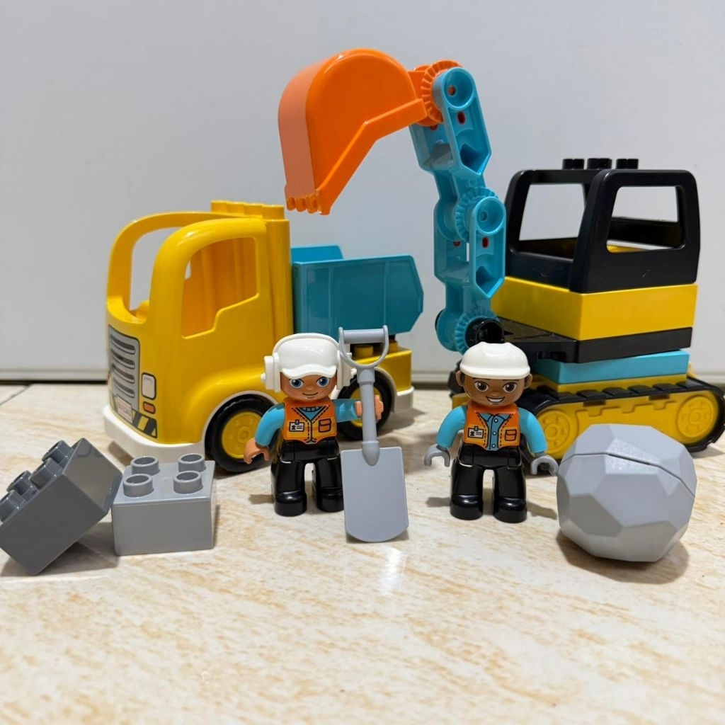 Preloved Lego Duplo 10931 Original Truck & Tracked Excavator