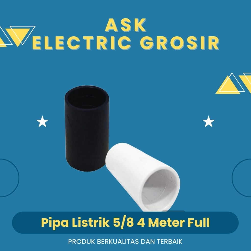 4 METER 50 ROLL | Trilliun Anti Pecah Pipa Paralon Listrik 5/8mm 4 meter full/Pipa Kuat/Pipa paralon