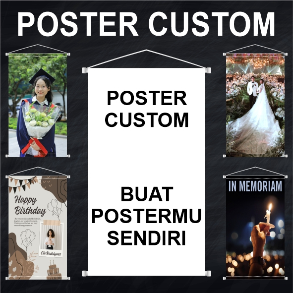 Poster Kain Custom Foto –  Banner Kain Estetik Custom Foto Kado, Kenang-kenangan, Hiasan Dinding