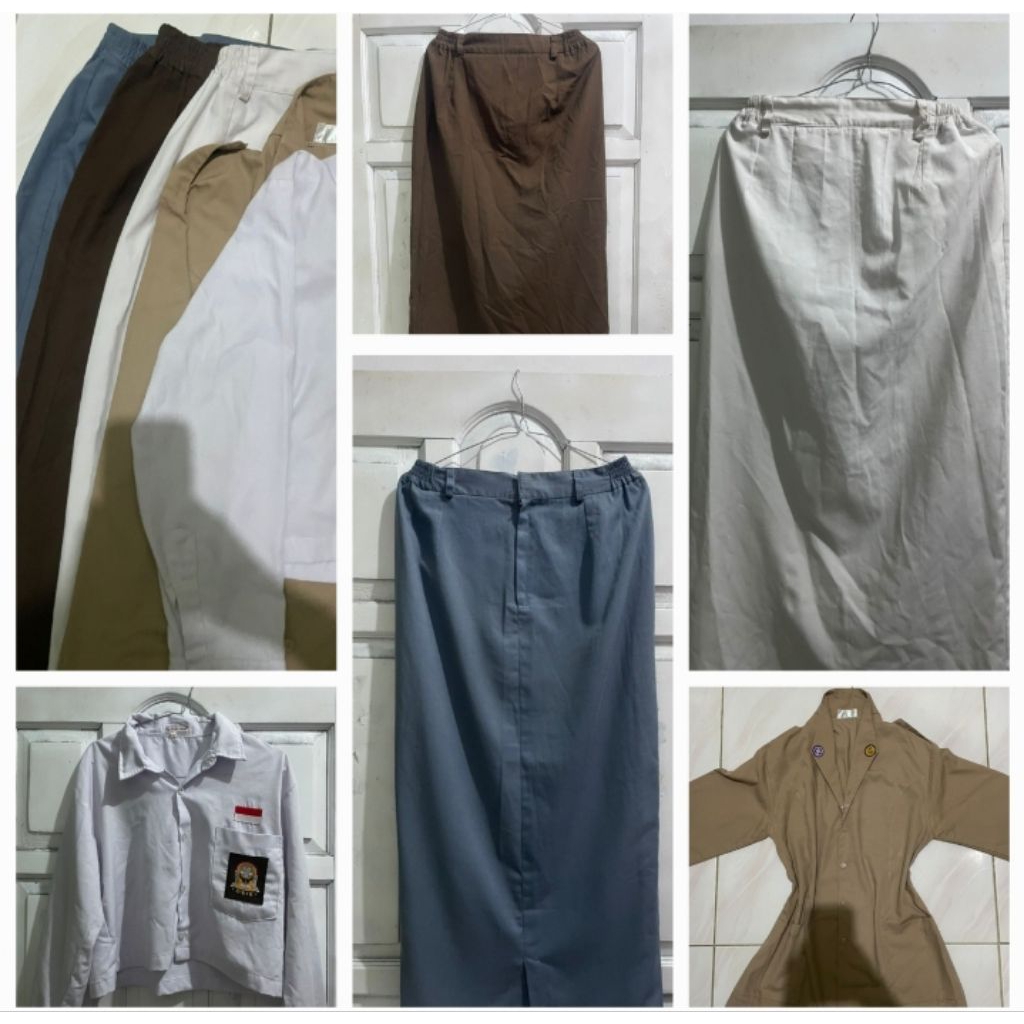 seragam preloved crop dan rok span