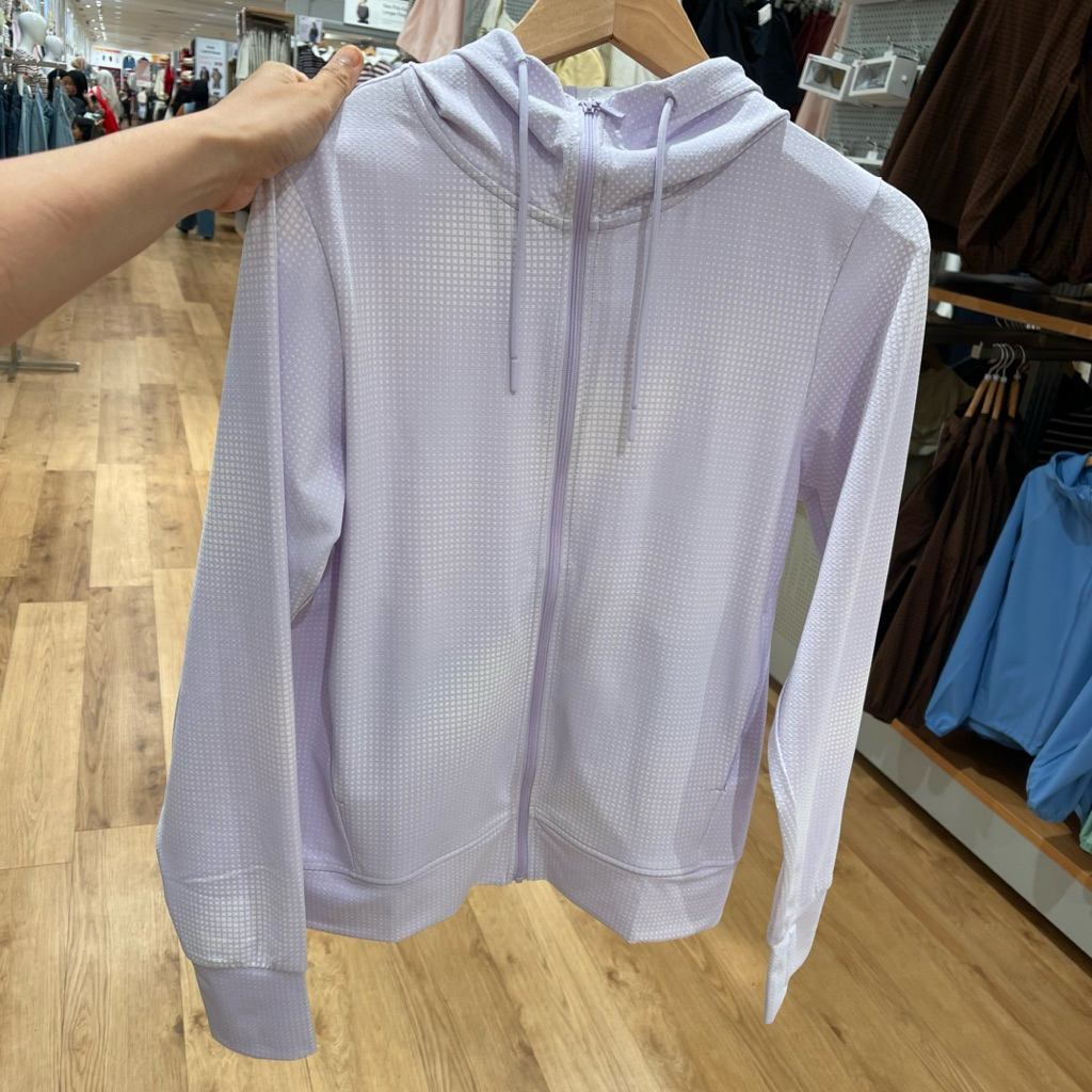 Hoodie Uniqlo Zipper Airism Uv proteksi