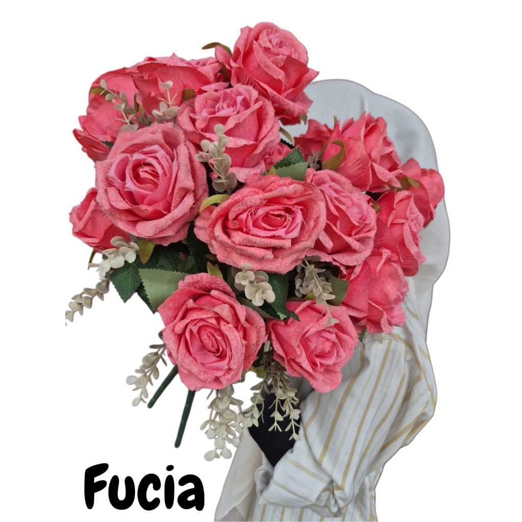 Rose Jumbo Artificial / Bunga Mawar JUMBO Artificial Plastik / Bunga Palsu Buket