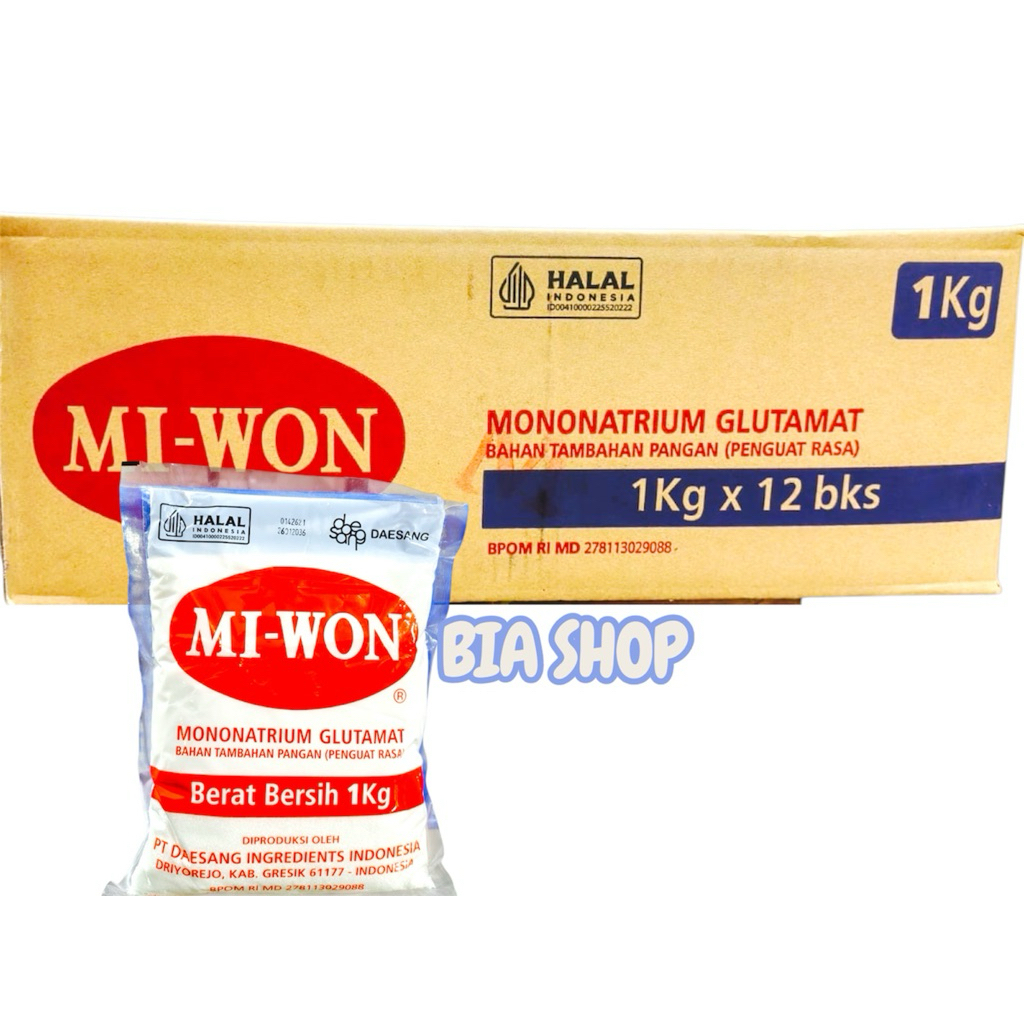 Miwon 1000 gram perDus isi 12 pcs