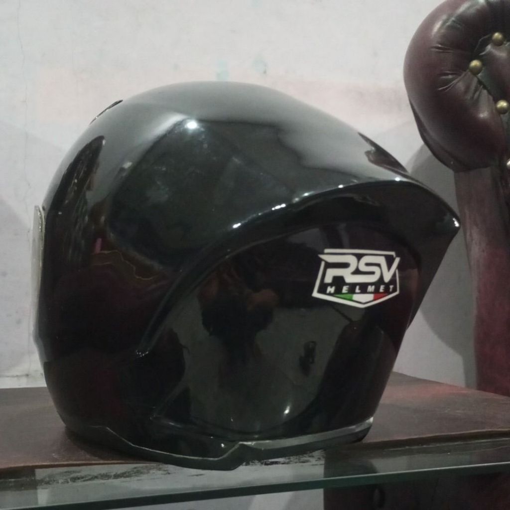 helmet rsv repaint Black glossy spoiler custom racing