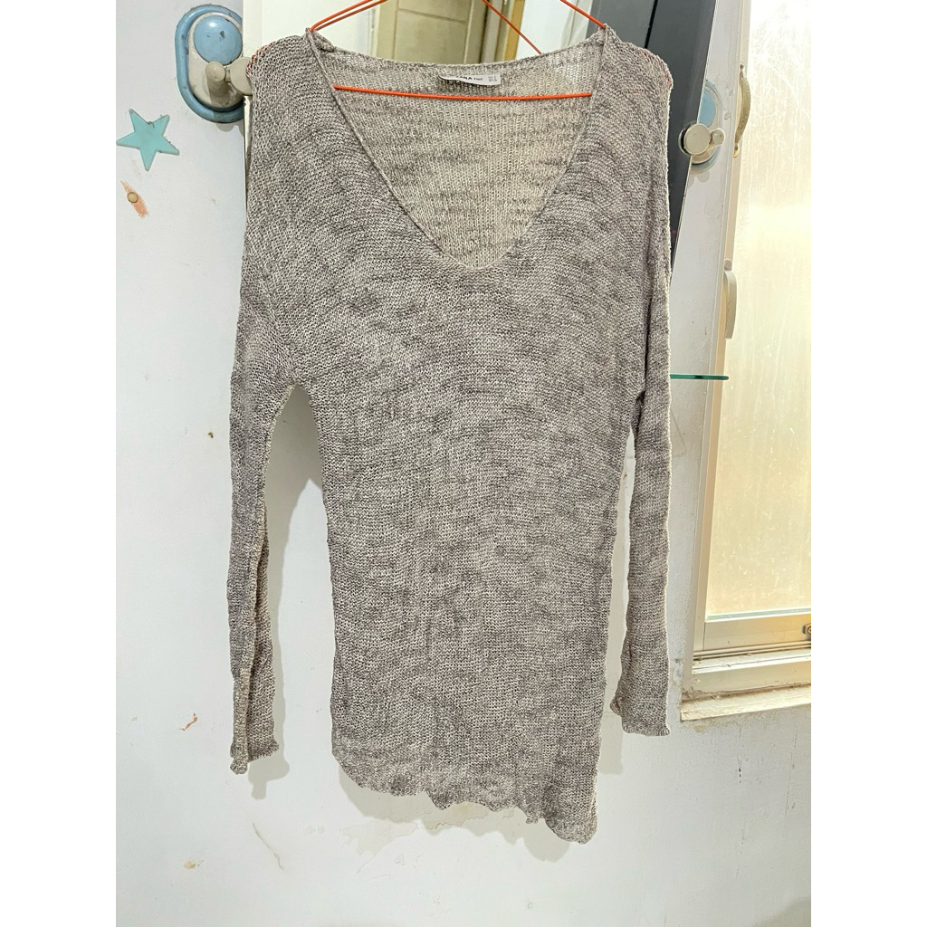 preloved sweater open stitch Zara Knit wanita