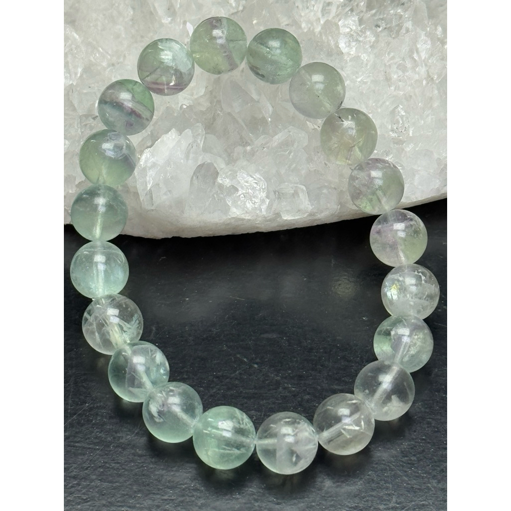 gelang crystal fluorite 10mm with certificate