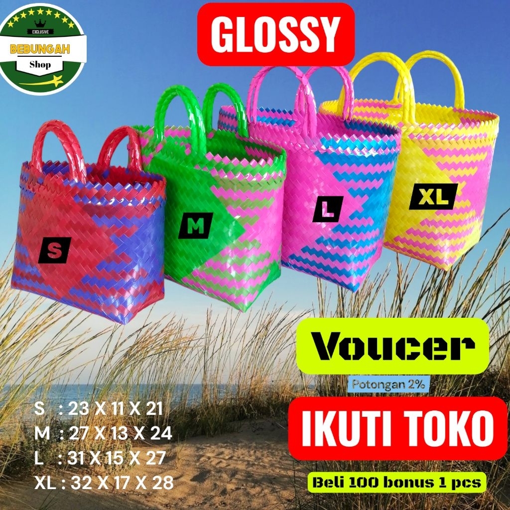 TAS ANYAMAN HAMPERS MURAH LURIK MOTIF TAS ANYAMAN PLASTIK NGAWI TAS WANITA TAS BELANJA TAS PASAR TAS