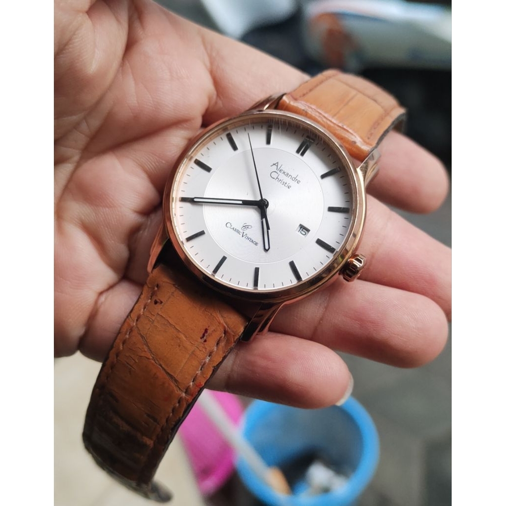 jam tangan original Alexandre Christie pria second bekas preloved