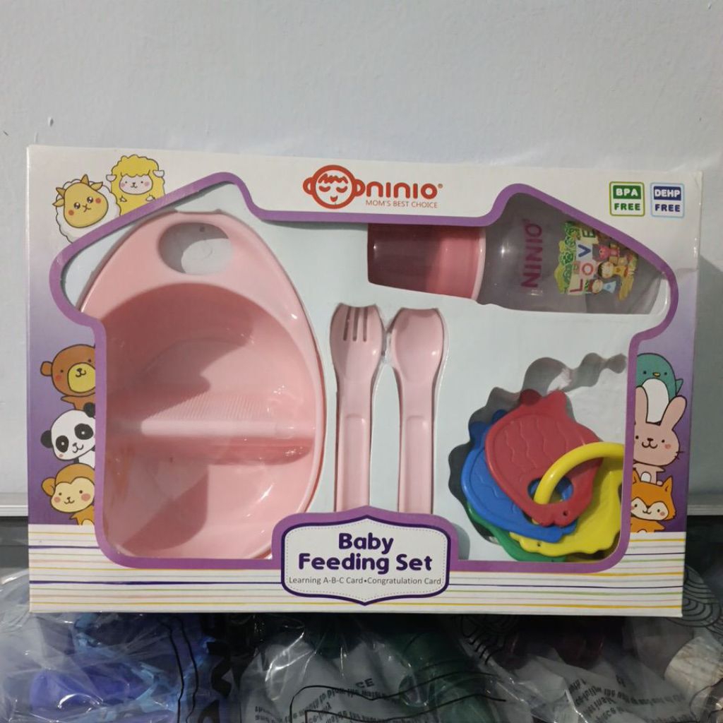 Ninio Mom's Best Choice Baby Feeding set - perlengkapan tempat makan anak
