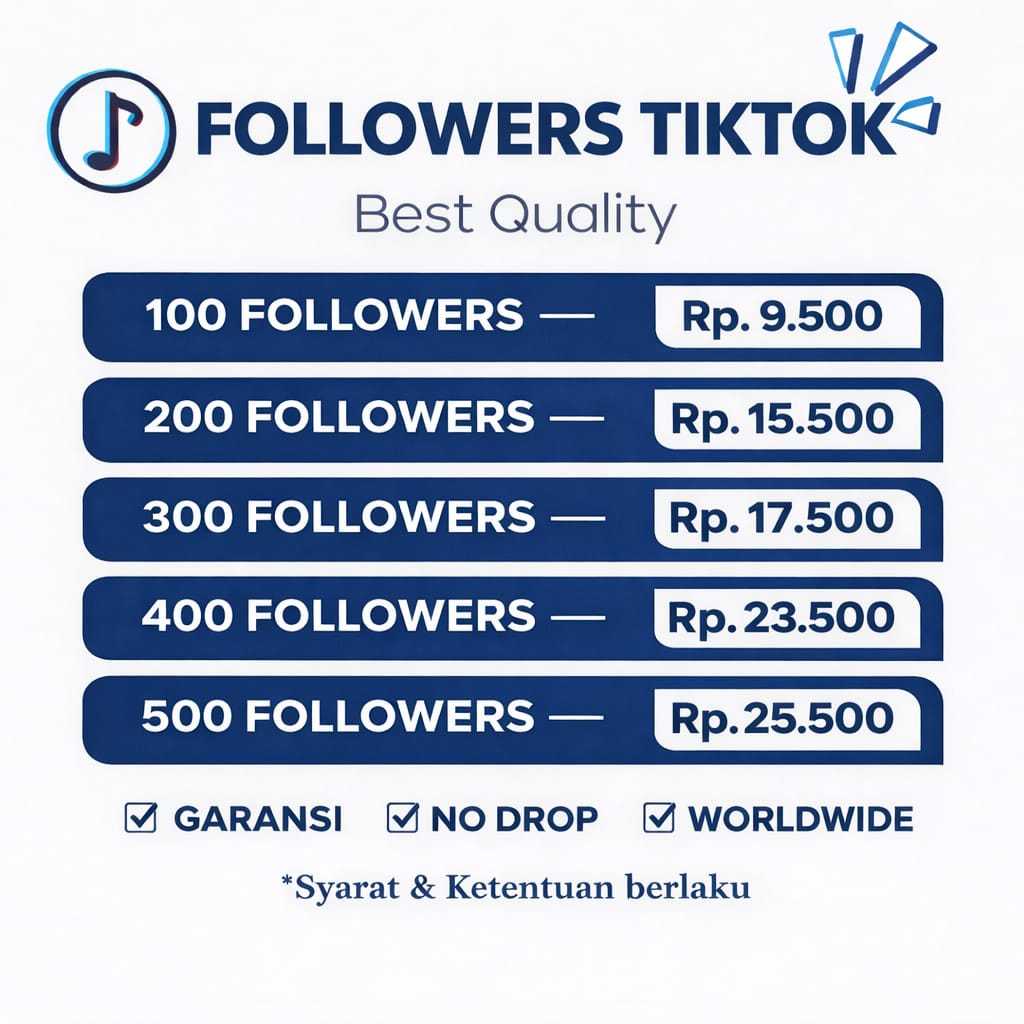 FOLLOWER TIKTOK GRATIS REFILL 30 hari PENGIKUT TIKTOK FOLLOW TIKTOK High Quality