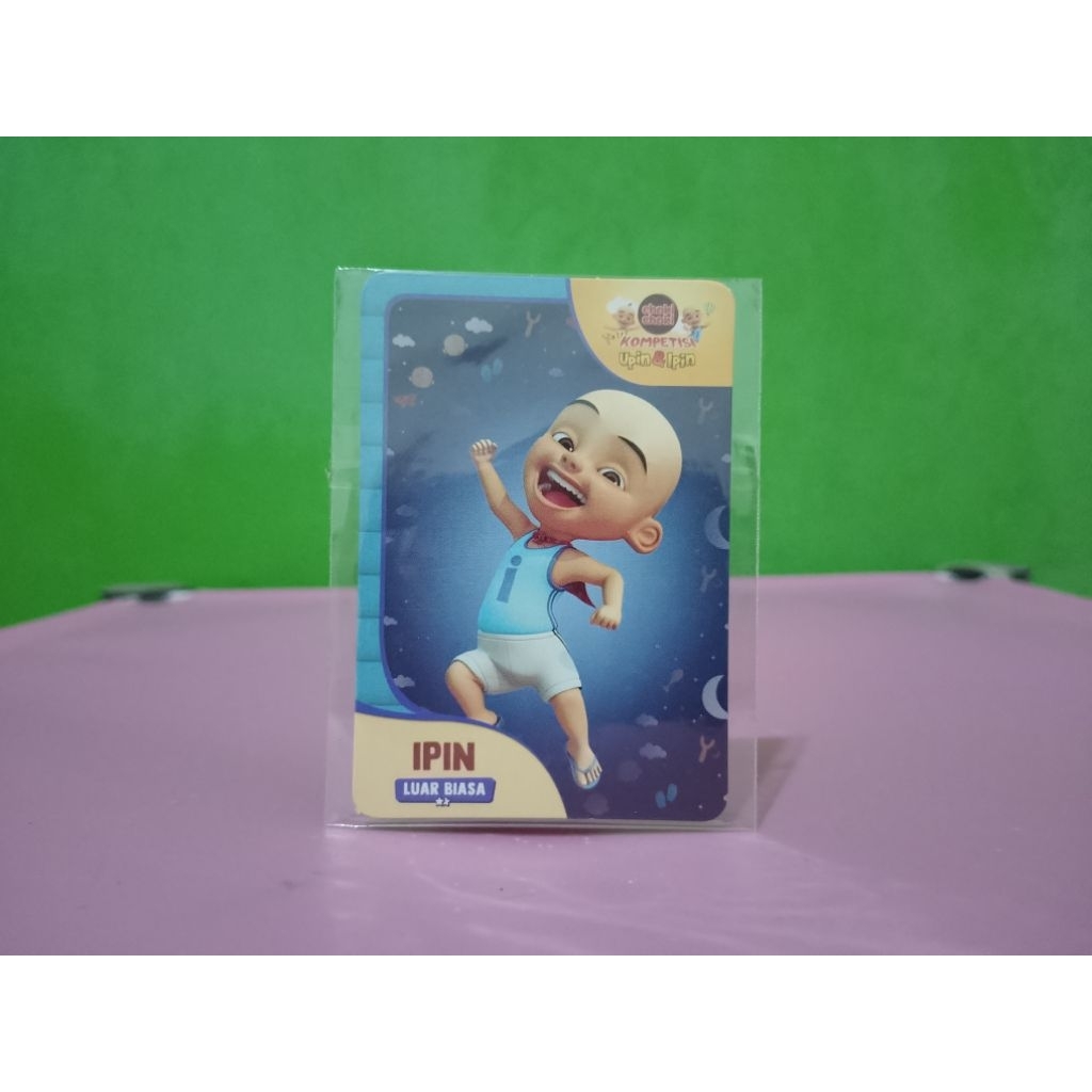 Kartu AR Card CHOKI-CHOKI x KOMPETISI UPIN & IPIN - IPIN - Luar Biasa Murah Retro Vintage Rare Kolek