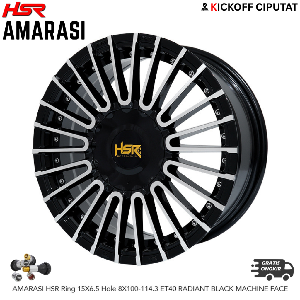 VELG MOBIL RACING RING 15  HSR AMARASI VELG YANG MENGUSUNG GAYA CLASSIC CONTEMPORARY ELEGANT