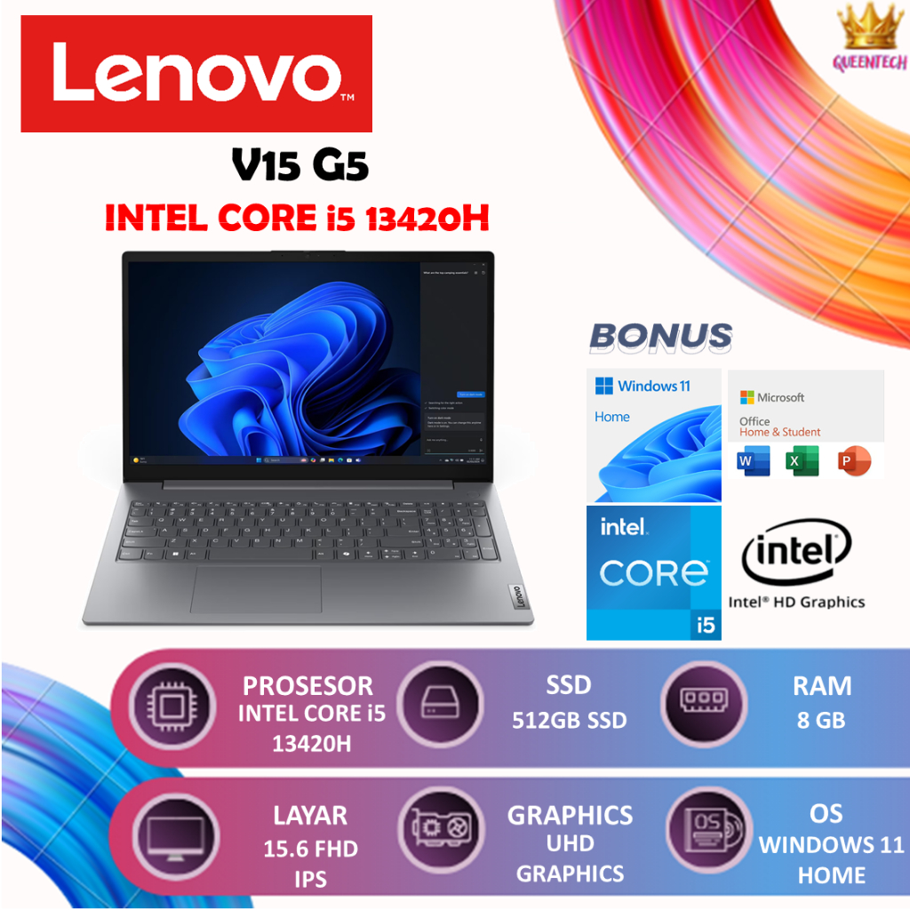 Lenovo V15 G5 i5 13420H 8GB 512GB 15.6" FHD IPS Windows 11 OHS