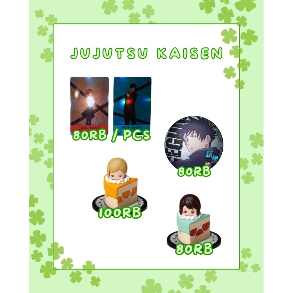 [3] Jujutsu Kaisen Merch JJK Merch OFFICIAL Badge Figurine Postcard