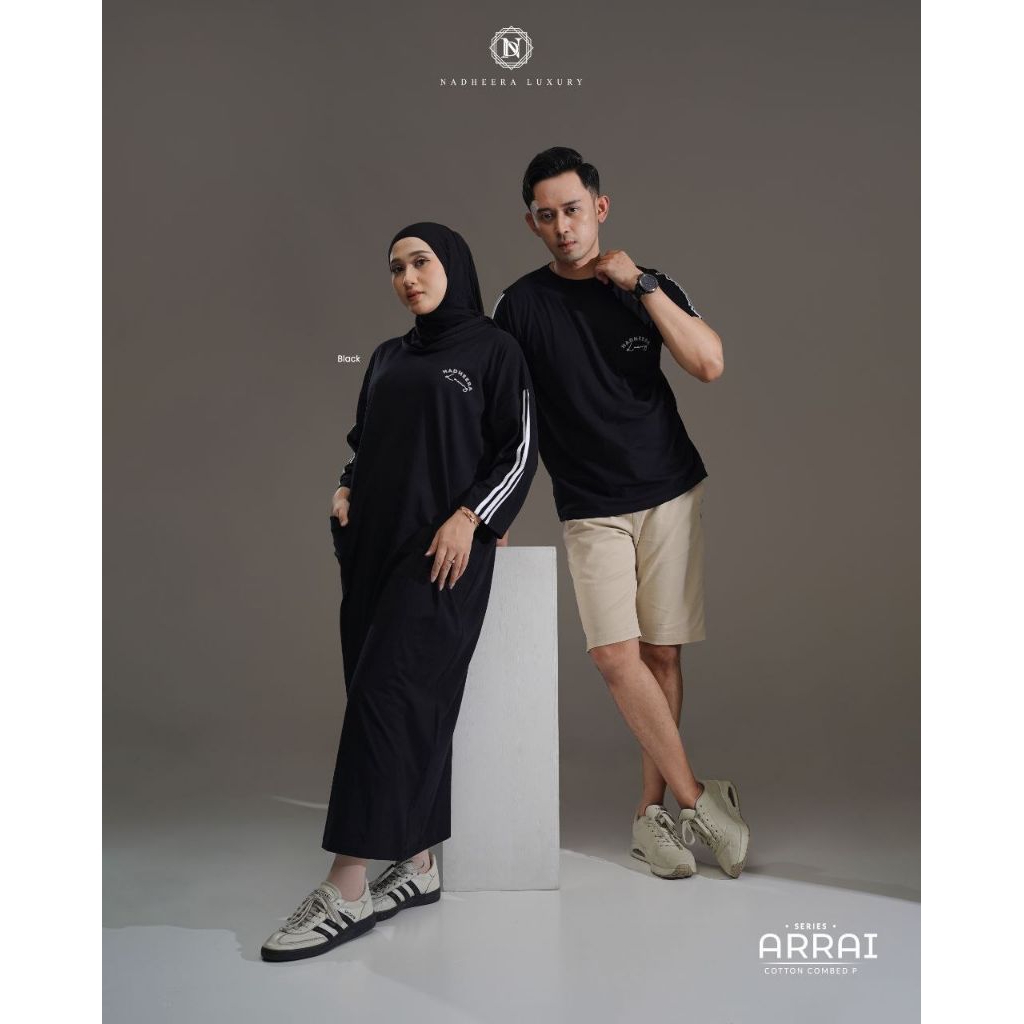 NADHEERA LUXURY ARRAI COUPLE SERIES MIDI DRESS