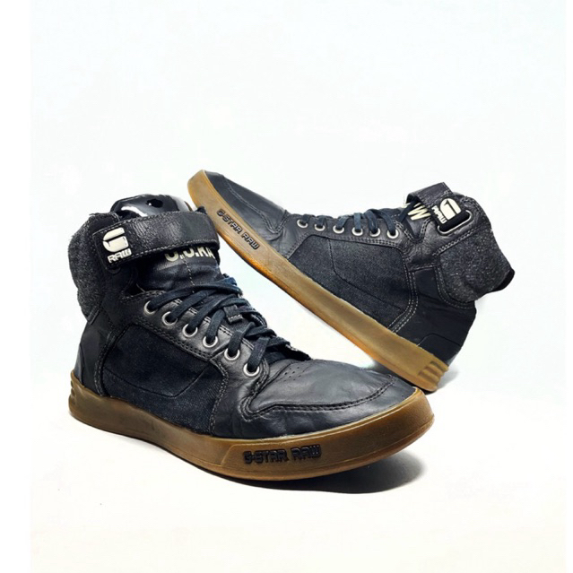 Size 42 | G Star Raw Mid Sneaker Sepatu kasual kulit pria streetwear
