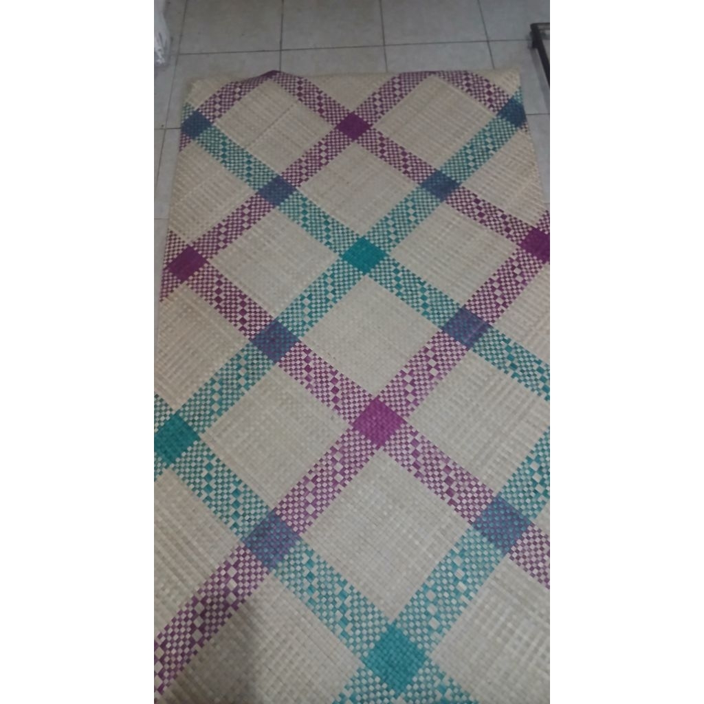 Tikar Pandan Motif Ukuran Besar/Tikar Pandan Warna Besar